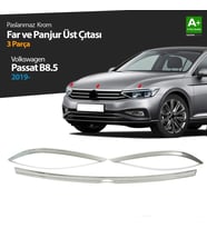 Drs Tuning Passat Uyumlu B8.5 Krom Far Üzeri Çıta Seti 3 Parça 2019 Ve Üzeri