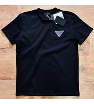 Prada Teknik Pamuklu T-shirt (Siyah)