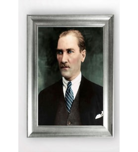 Gümüş Çerçeveli Atatürk Tablo a825