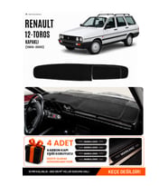 RENAULT 12 TOROS KAPAKLI (1969-2000) Uyumlu Torpido Örtüsü Torpido Kılıfı - Siyah