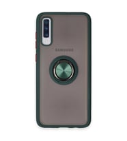Galaxy A70 Kılıf Montreal Yüzüklü Kapak - Yeşil