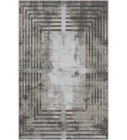 Eliana Home Baskılı, Yıkanabilir Kaymaz Taban Salon Halısı LNA1550-SD295 100x150 cm (Beyaz)