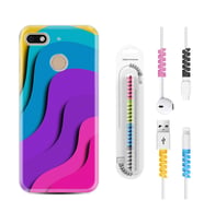 General Mobile GM8 Go GM9 GM20 Pro Plus Kılıf Kablo Koruma Spiral Silikon Renk Cümbüşü 1631