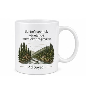 Bartınlı Hemşehriye Özel İsimli Baskılı Kupa Bardak Bartın Hediye