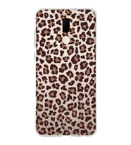 Huawei Mate 10 Lite Uyumlu Leopar Desenli Şeffaf Telefon Kılıfı