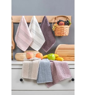 6’lı Soft Touch Mutfak Pamuklu Havlu Seti 30x45 cm