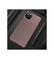 Apple iPhone 11 Pro Max Uyumlu Kılıf Zore Negro Silikon Kapak (Kahverengi)
