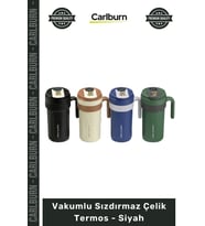 #Termos Paslanmaz Çift Katmanlı Vakumlu Sızdırmaz Isı Muhafazalı Dayanıklı Çelik Termos Siyah
