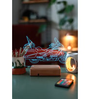 Enduro Motor 16 Renk Kumandalı 3D Gece Lambası