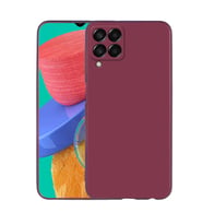 Samsung Galaxy M33 Uyumlu Kılıf Zore Premier Silikon Kapak (Mürdüm)
