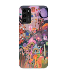 Oppo A55 Uyumlu Aesthetic Desenli Şeffaf Telefon Kılıfı