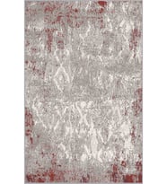 Eliana Home Baskılı, Yıkanabilir Kaymaz Taban Salon Halısı LNA0548 100x150 cm (Kırmızı)