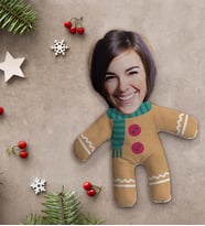 BK Gift Kişiye Özel Fotoğraflı Kurabiye Adam Kostümlü Kadın Bebek Yastık-1
