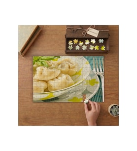 Çin Mantısı - Yakın Çekim Çin Mantısı Tasarımı 240 parça Ahşap Puzzle Ahşap Kutuda MP01910