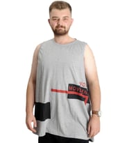 Mode XL Büyük Beden Erkek Tshirt Kolsuz Active 22131 Grimelanj