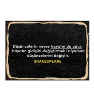 Shakespeare Sözleri Modern Ahşap Tablo