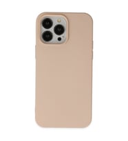 Apple İphone 14 Pro Max Kılıf Nano İçi Kadife Silikon - Pudra