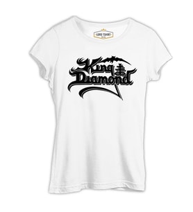 King Diamod - Logo Beyaz Kadın Tshirt