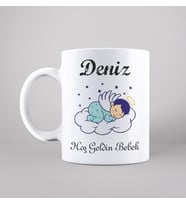 Hoş Geldin Bebek Tasarımlı Kupa Kişiye Özel