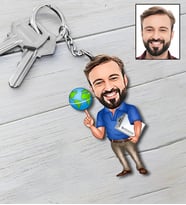 Kişiye Özel Öğretmen Tasarımlı Karikatür Anahtarlık 52