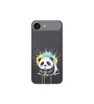 iPhone 17 Air ile Uyumlu Splash Panda Tasarımlı Şeffaf Silikon Kılıf
