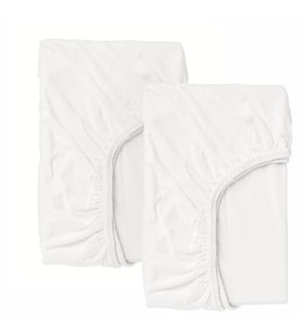 2 Li Lastikli Çarşaf Seti 60x120 Cm Bebek Odası Pamuklu Lastikli Çarşaf Beyaz