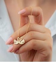 925 Ayar Gümüş Kuğu Kolye