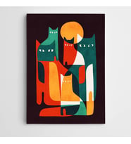 Kediler Modern Sanat Kanvas Tablo