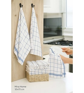 10 lu Lüks Bulaşık Kurulama Bezi ve Mutfak Peçetesi 50x70 Cm Daily Beyaz (Çok Renkli)