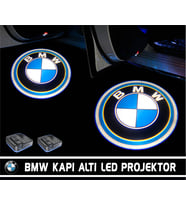BMW  Pilli Yapıştırmalı Kapı Altı Led Hayalet Logo ( 2Adet )