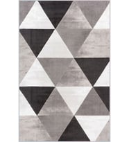Eliana Home Baskılı, Yıkanabilir Kaymaz Taban Salon Halısı LNA1583-HY1194 100x150 cm (Gri)