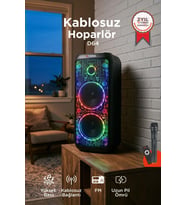 Torima Bluetooth Hoparlör Mikrofonlu Kumandalı Rgb Işıklı Speaker D64 Siyah