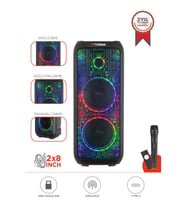 Torima D64 Siyah RGB Ledli Dahili Mikrofon Kumandalı Bluetooth Hoparlör Speaker