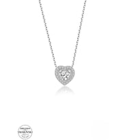 SWAROVSKİ TAŞLI  ZİRCONİA KALP 925 AYAR GÜMÜŞ KOLYE