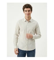 Loft Regular Fit Bej Erkek Gömlek Lf2042947