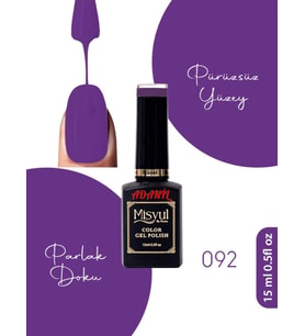 Adanil 15 ml Misyul Profesyonel Mürdüm Kalıcı Oje Mis-092