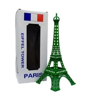 Metal Paris Eyfel Kulesi Yeşil Kristal Taşlı 25cm (Karışık)