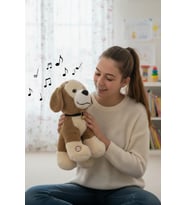Büyük Boy Sesli Havlayan Peluş Köpek Oyuncak 35 cm