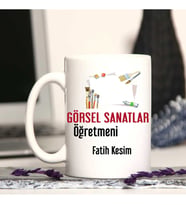Görsel Sanatlar Öğretmenine Özel Öğretmenler Günü Hediyesi Kişiye Özel Kupa Bard