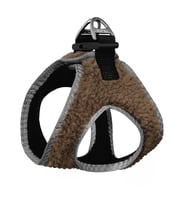 Üç Kilitli Kürklü Kedi Köpek Göğüs Tasması 20-24 cm XXX-Small Taba