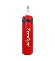 Zerogym Boks Kum Torbası 120cm x 31cm Premium Kalite,İçi Dolu, Döner Mekanizma ve Askı Aparatlı