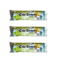 Canhome Jumbo Boy - Mavi -  210 Gr. - 80x110 Cm. - 80 Litre Çöp Torbası Poşeti - 10 Adetlik 3 Rulo