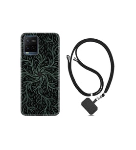 Vivo V21e Kılıf Silikon Desen Boyun Askılı Sarmaşıklar 1675