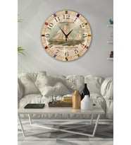bilge Tasarım retro Duvar Saati 35 x 35 CM (Karışık)