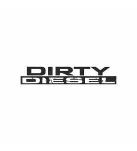 Dirty Diesel Araba Sticker siyah 16x3 CM (Siyah)