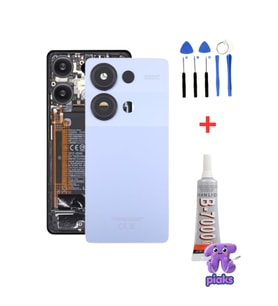 Redmi Note 13 Pro 4G Arka Kapak Pil Batarya Kapağı Kamera Lensli 23117RA68G Uyumlu + Tamir Kiti