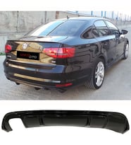 Vw Jetta Mk6 R Difüzör Piona Black Sol Çift Çıkıs 2010 - 2014 Abs Plastik
