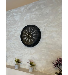 Black Noble 40 Cm Metal Modern Duvar Saati (Standart)