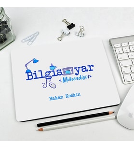Kişiye Özel Bilgisayar Mühendisi Temalı İsme Özel Mousepad