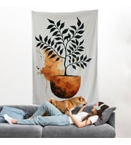 Dekoratif Minimal Bitki Duvar Örtüsü-7651